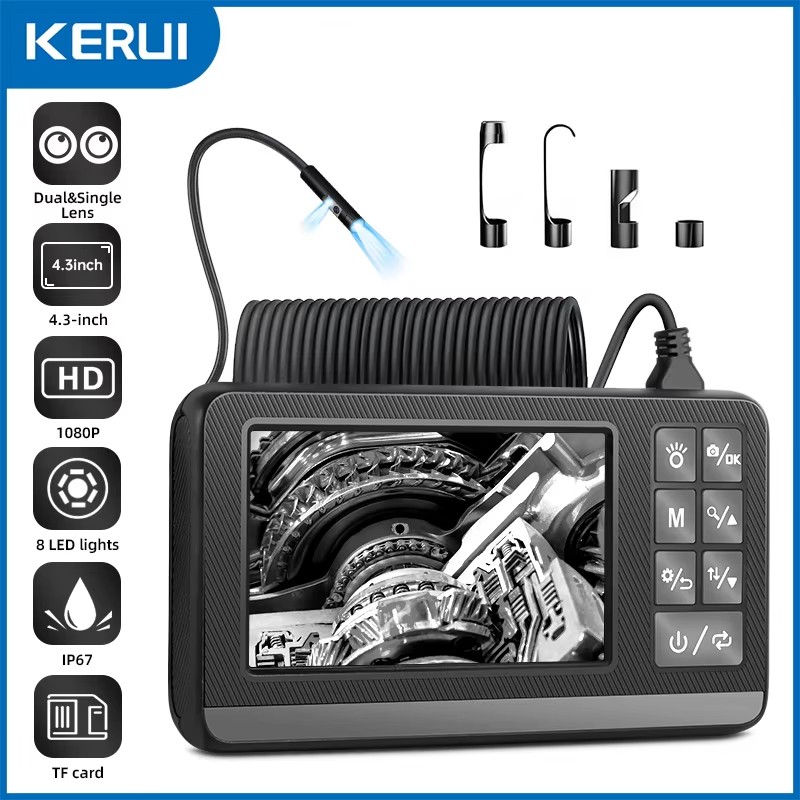 Photography Lighting Diagram - KERUI Dual เลนส์อุตสาหกรรมกล้องตรวจสอบ Endoscope 4.3 