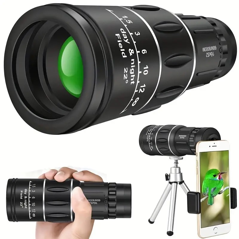 Lighting In Photography Definition - กล้องโทรทรรศน์กล้องโทรทรรศน์ตาเดียวฟิล์มสีเขียว16X52กลางแจ้งความละเอียดสูงแบบพกพากล้องส่องทางไกลความละเอียดสูงต่ำสำหรับคอนเสิร์ตเดินป่า