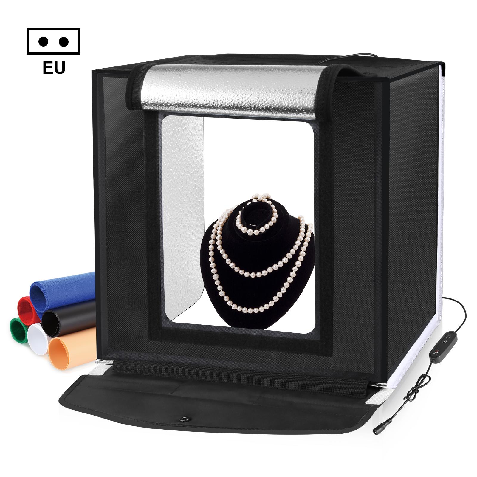 Photography Lighting Kit With Backdrop - PULUZ 40 ซม.สตูดิโอถ่ายภาพกล่องโต๊ะยิงกล่องไฟเต็นท์การถ่ายภาพ Softbox ชุด 6