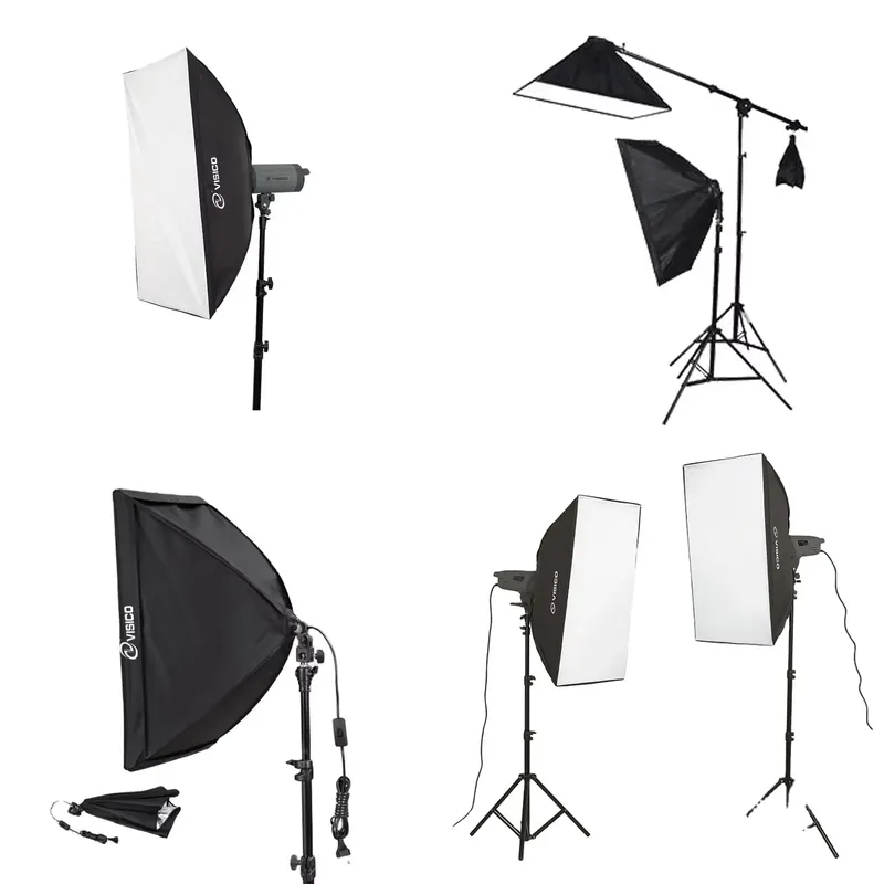 Photography Lighting Softbox - สตูดิโอถ่ายภาพแบบพกพาคุณภาพสูง ไฟสปีดไลท์ ซอฟต์บ็อกซ์สีดำ ขาตั้งไฟ ซอฟต์บ็อกซ์สำหรับถ่ายภาพ