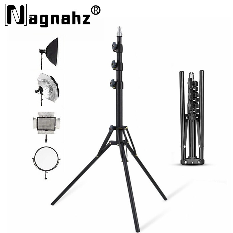 Photography Lighting Softbox - Nagnahz 78 ''ขาตั้งกล้อง, ขาตั้งกล้องอลูมิเนียมอัลลอยด์พับได้พกพาได้ขาตั้งแฟลชเมาท์