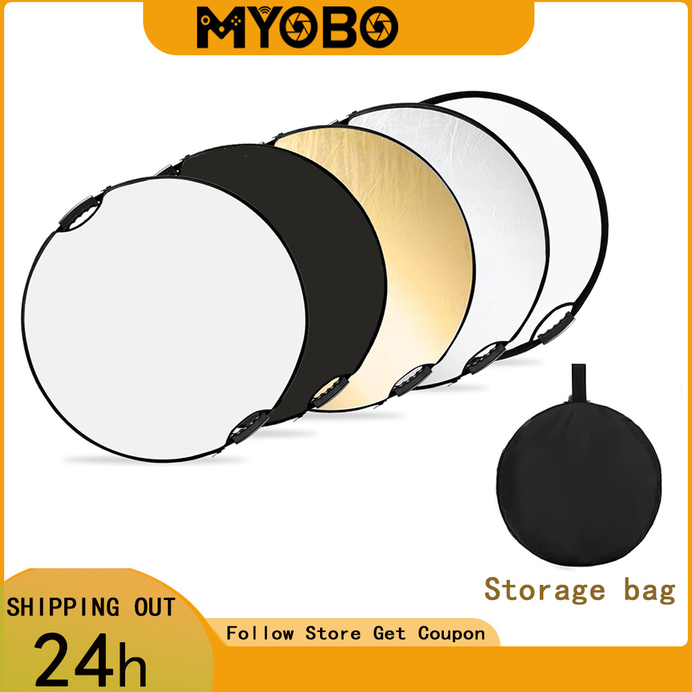 Photography Lighting Meter - แผ่นสะท้อนแสง MYOBO สำหรับถ่ายภาพ แบบพับได้ พร้อมกระเป๋าหิ้ว 5