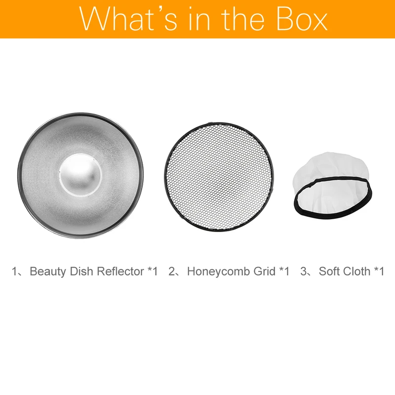 จานสะท้อนแสงสีเงินขนาด 55 ซม.  - Beauty Dish 55Cm บทวิจารณ์และราคา