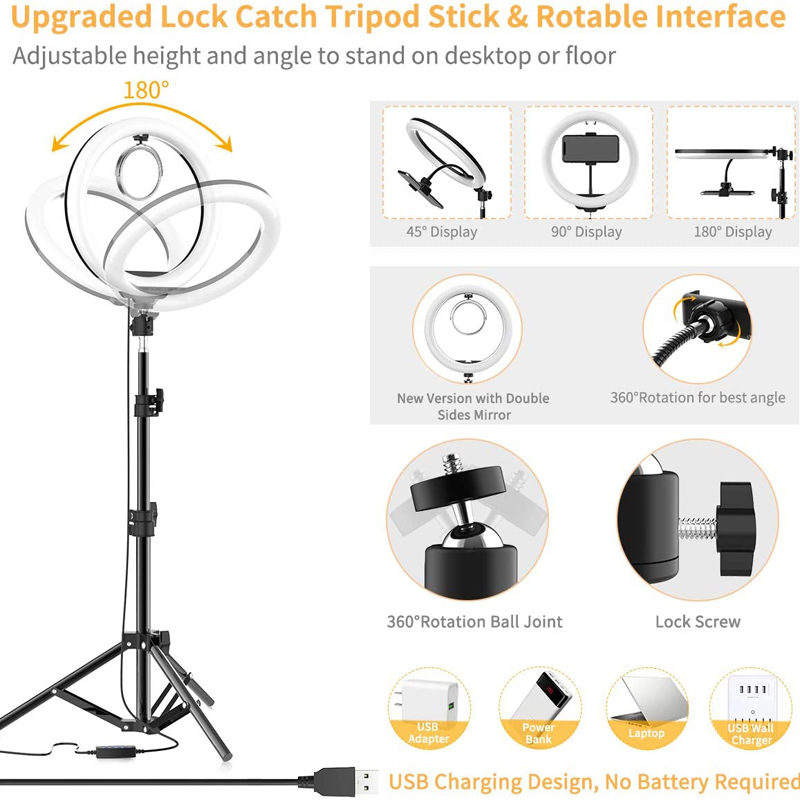 ไฟวงแหวนเซลฟี่ขนาด 16/26/33 ซม - Photography Lighting Description บทวิจารณ์และราคา