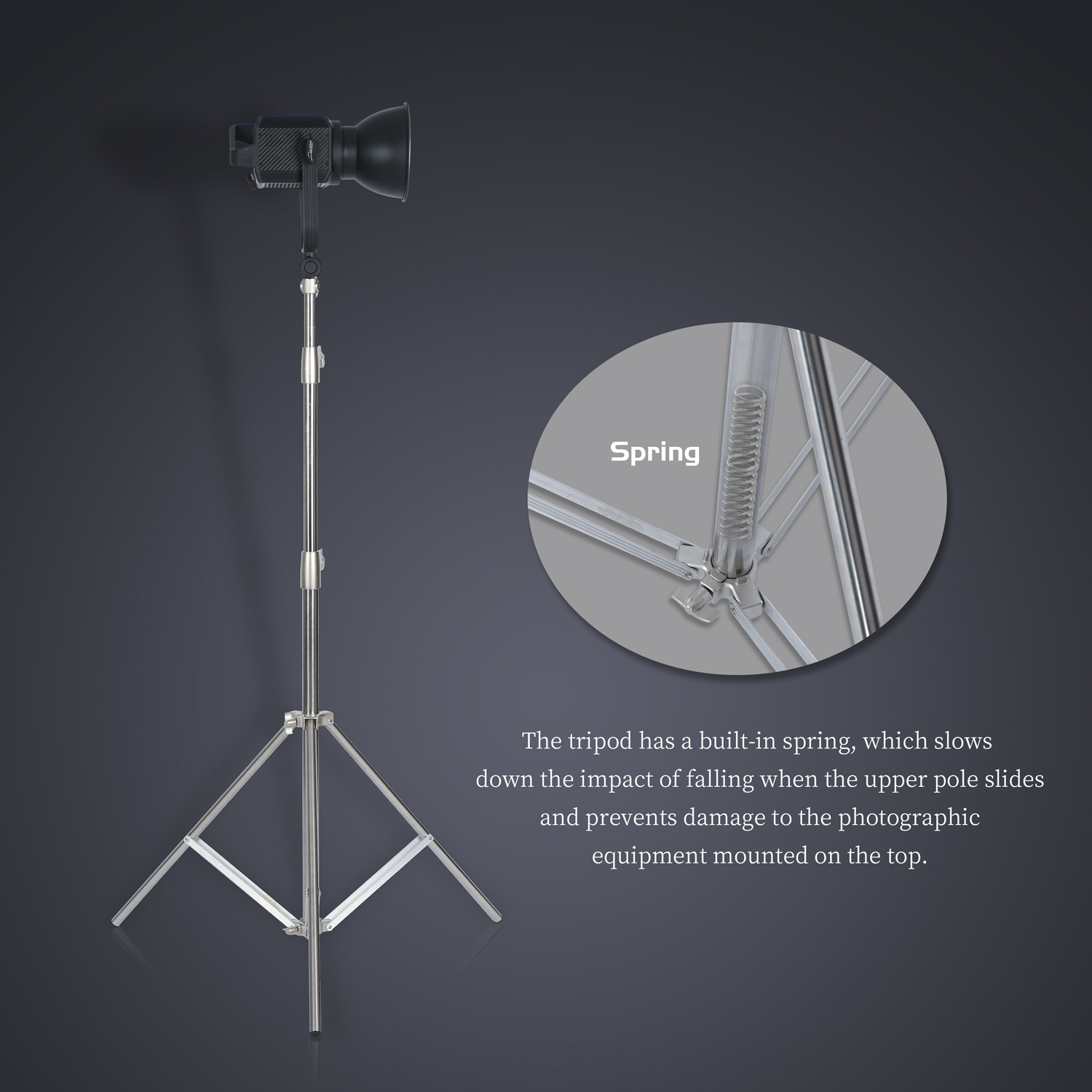 SH 2.8M สแตนเลสสตีลขาตั้ง Heav - Photography Lighting Description บทวิจารณ์และราคา
