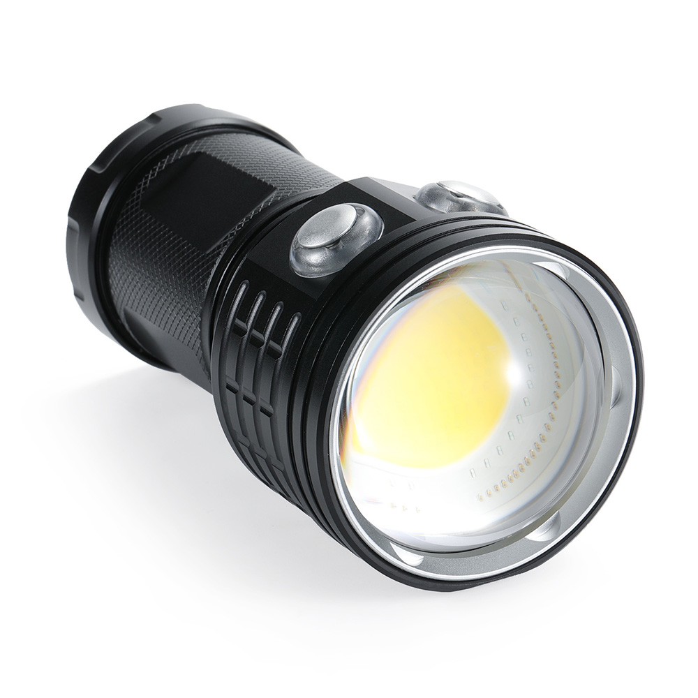 80W COB ไฟฉายดำน้ำมืออาชีพแสงส - Photography Lighting Meter บทวิจารณ์และราคา