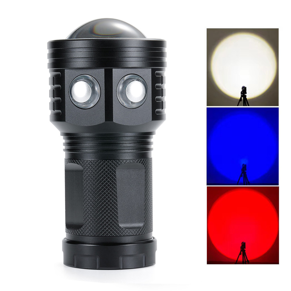 80W COB ไฟฉายดำน้ำมืออาชีพแสงส - Photography Lighting Meter บทวิจารณ์และราคา