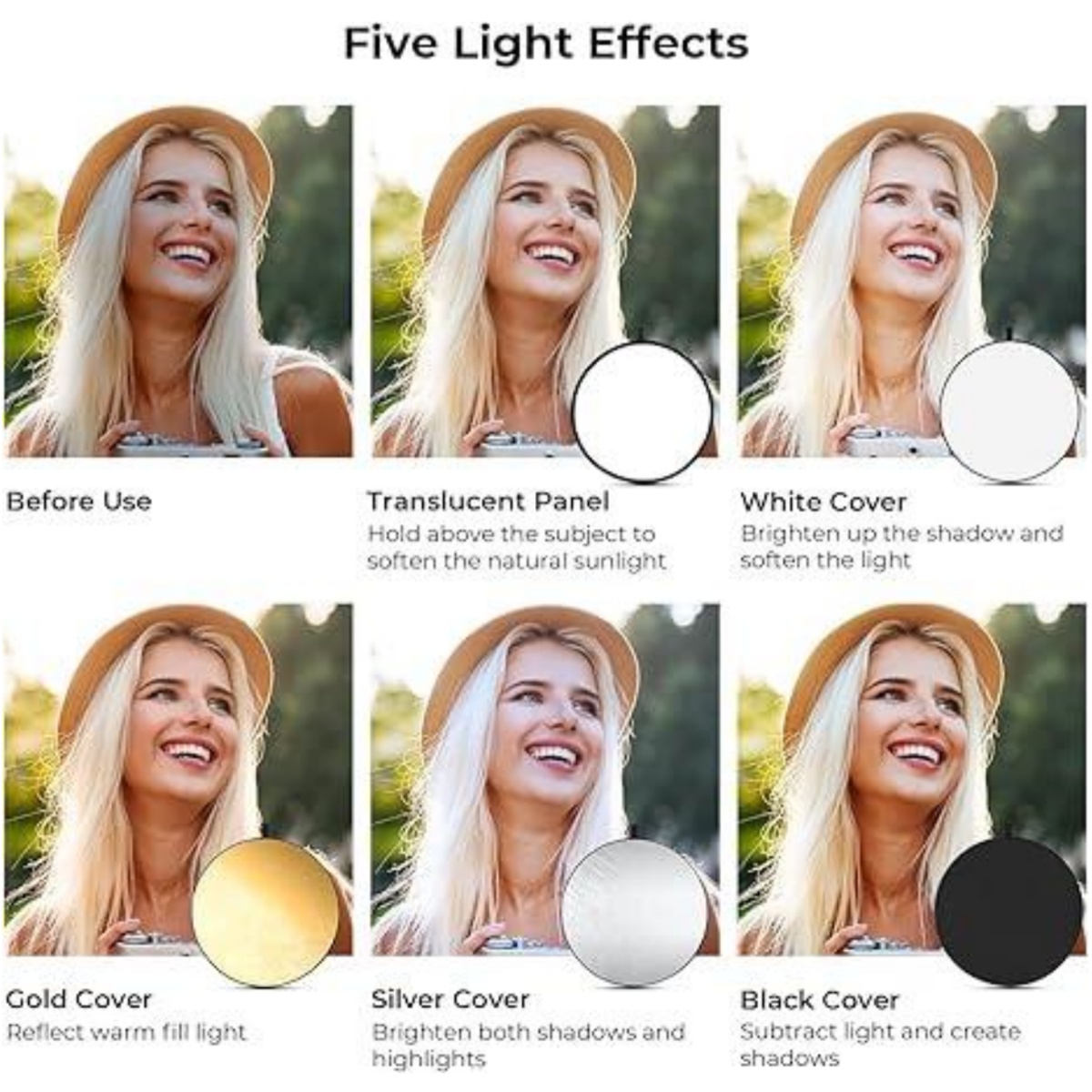 Huanyingbjb ตัวสะท้อนแสงแบบพกพ - Photography Lighting Outdoor บทวิจารณ์และราคา