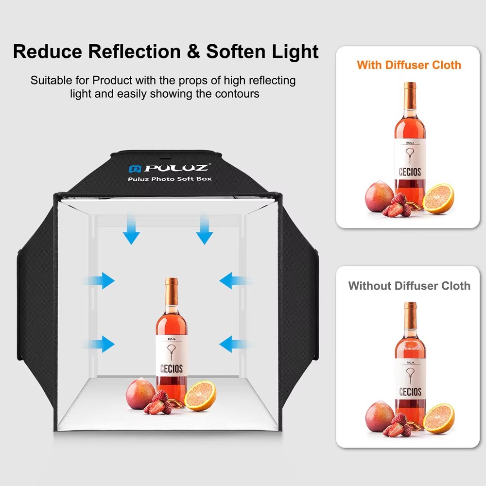 40 ซม.พับสตูดิโอถ่ายภาพกล่องไฟ - Photography Lighting Kit With Backdrop บทวิจารณ์และราคา