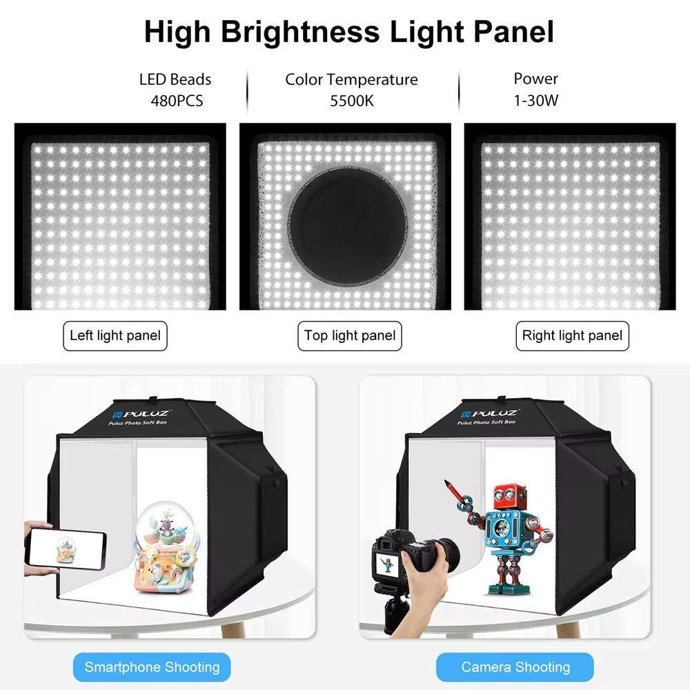 40 ซม.พับสตูดิโอถ่ายภาพกล่องไฟ - Photography Lighting Kit With Backdrop บทวิจารณ์และราคา