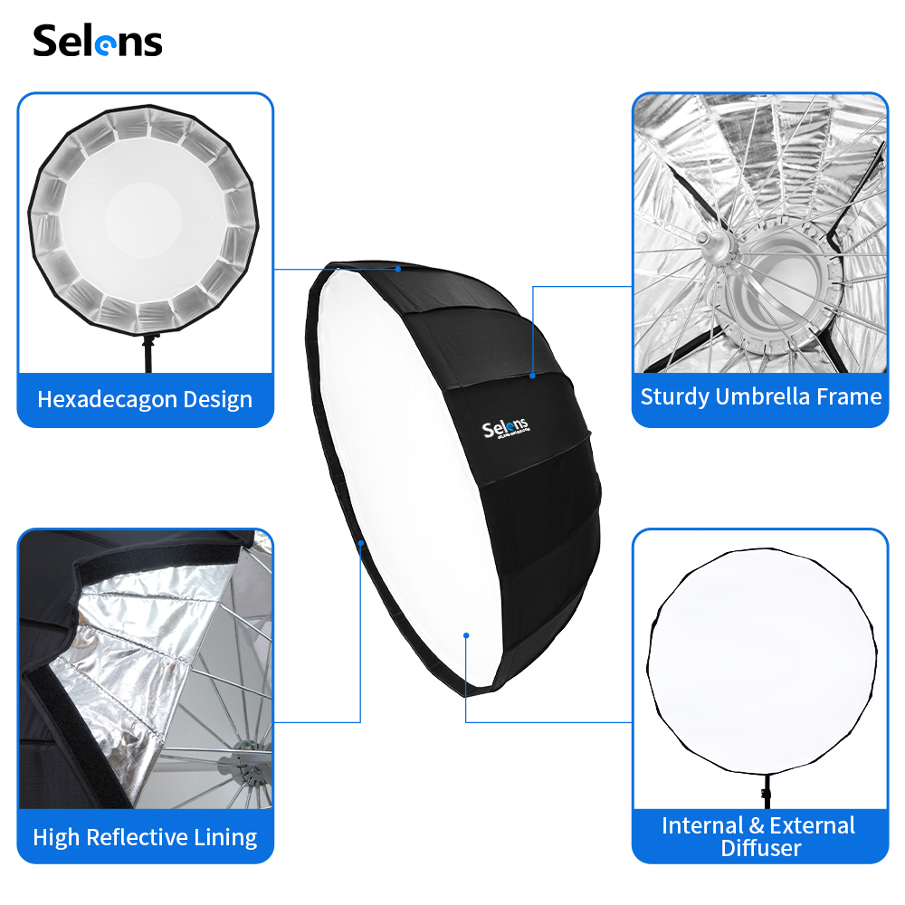Selens 85ซม.ร่มเรดาร์ Softbox  - Beauty Dish 55Cm บทวิจารณ์และราคา