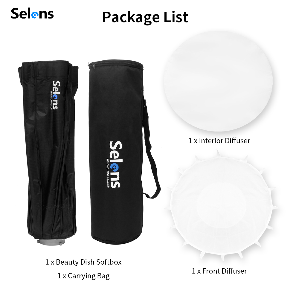 Selens 85ซม.ร่มเรดาร์ Softbox  - Beauty Dish 55Cm บทวิจารณ์และราคา