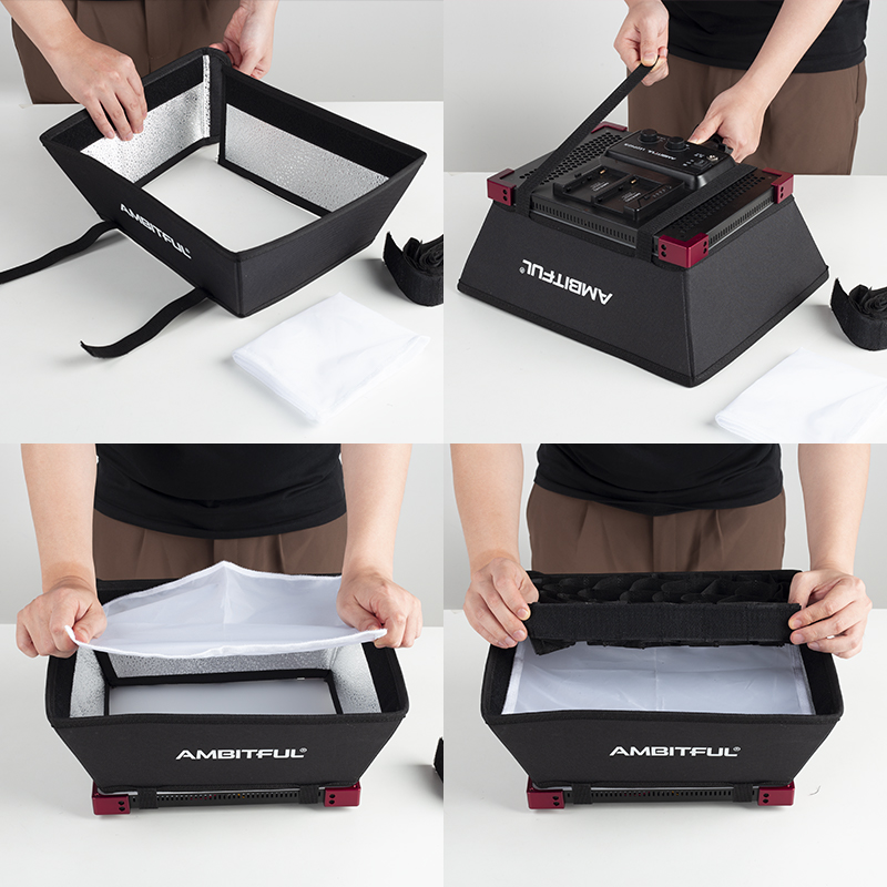 AMBITFUL LEDP60C ซอฟต์บ็อกซ์แบ - Photography Lighting Brands บทวิจารณ์และราคา