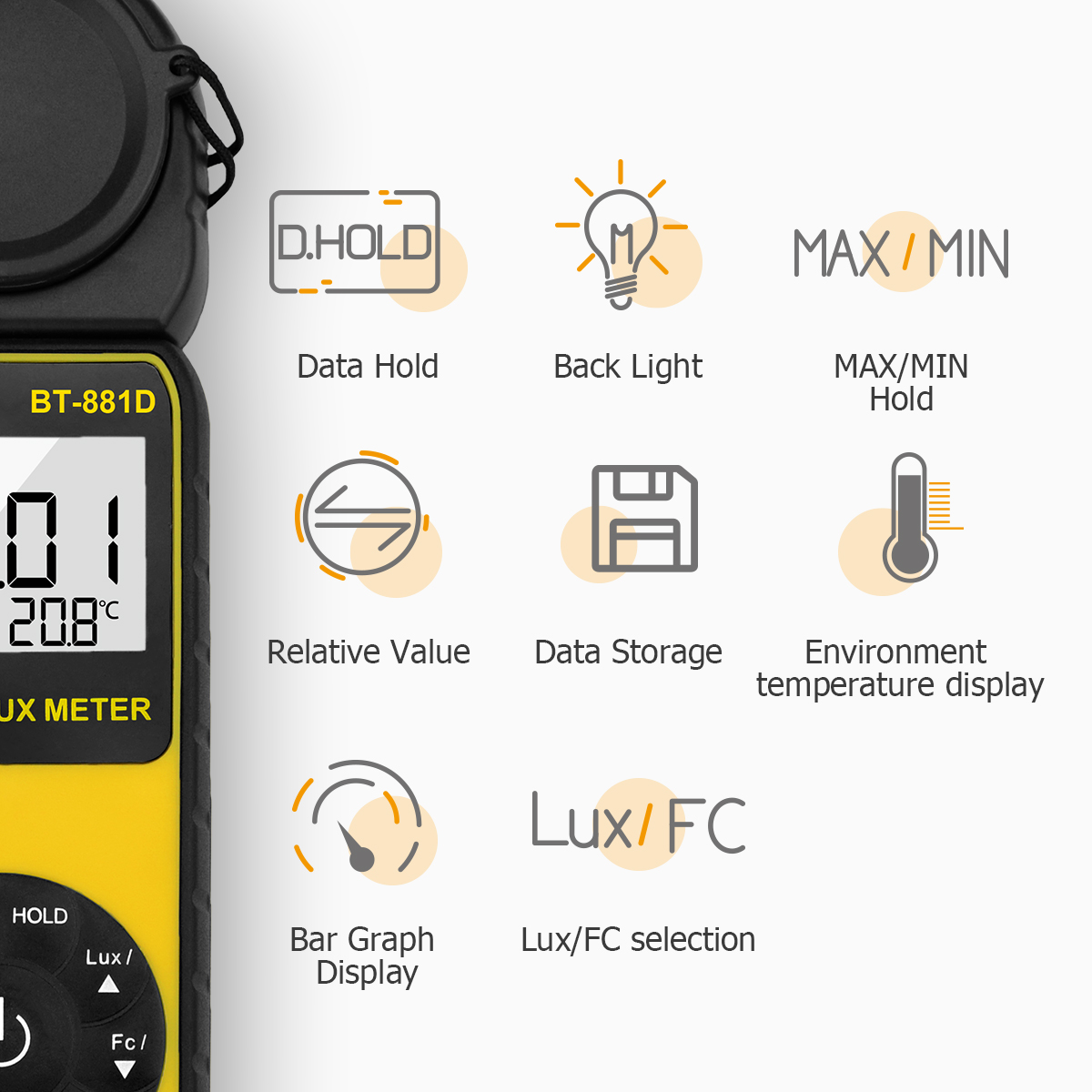 เครื่องวัดแสงดิจิตอล 400,000 ล - Photography Lighting Meter บทวิจารณ์และราคา