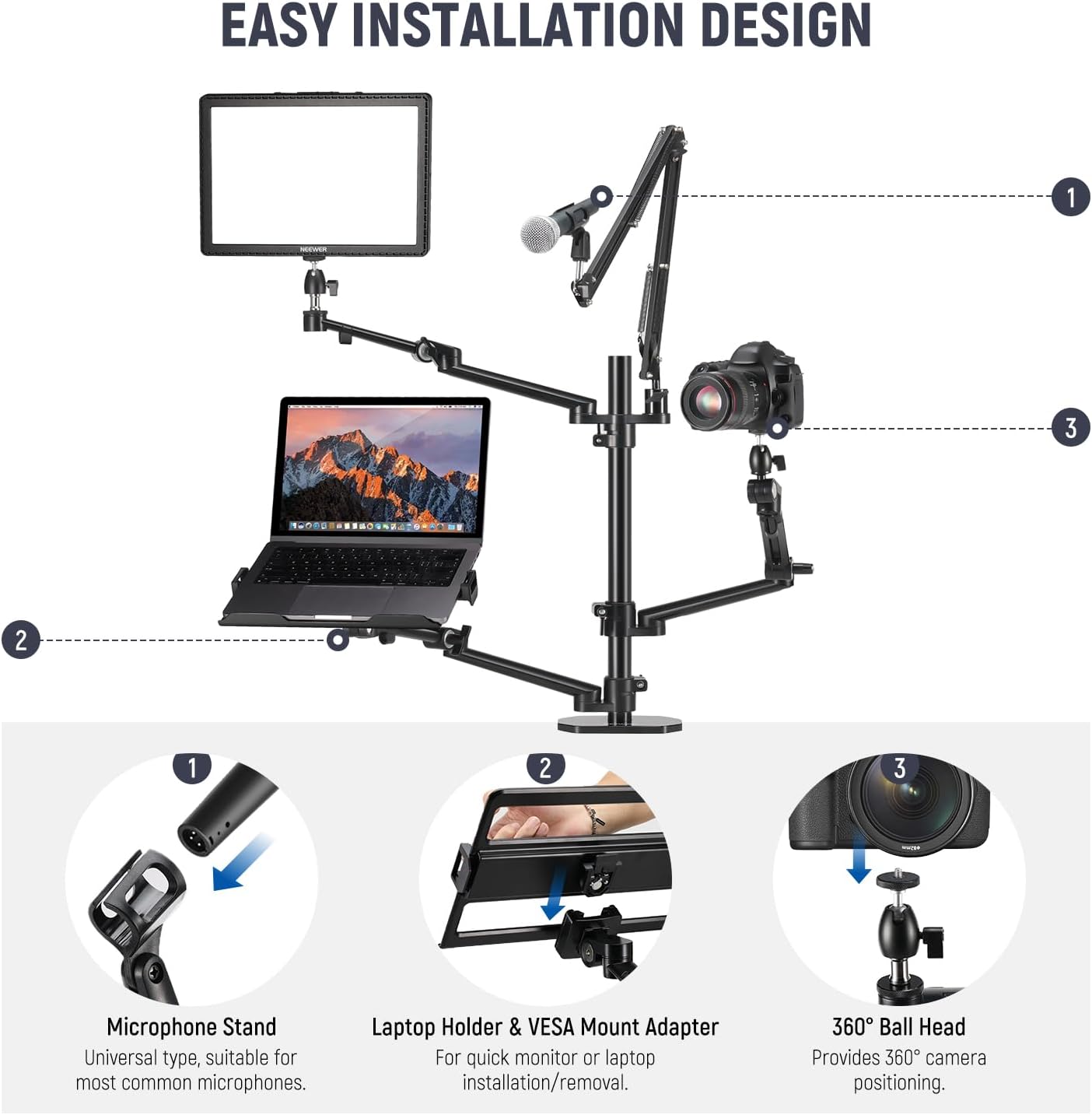 ชุดอุปกรณ์ติดตั้งกล้องเหนือศีร - Photography Lighting Online บทวิจารณ์และราคา