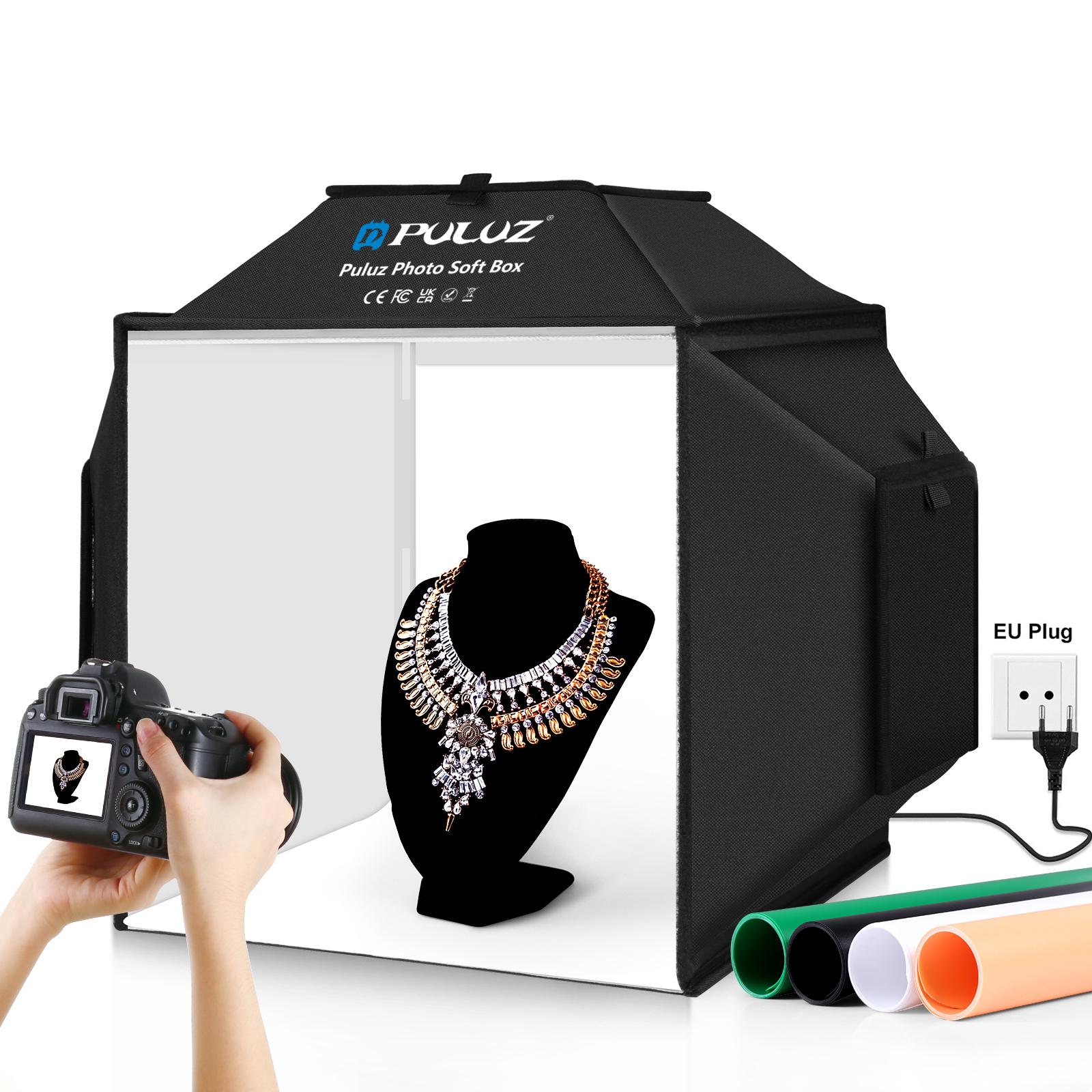 PULUZ 40 ซม.พับ 72W 5500K สตูด - Photography Lighting Kit With Backdrop บทวิจารณ์และราคา