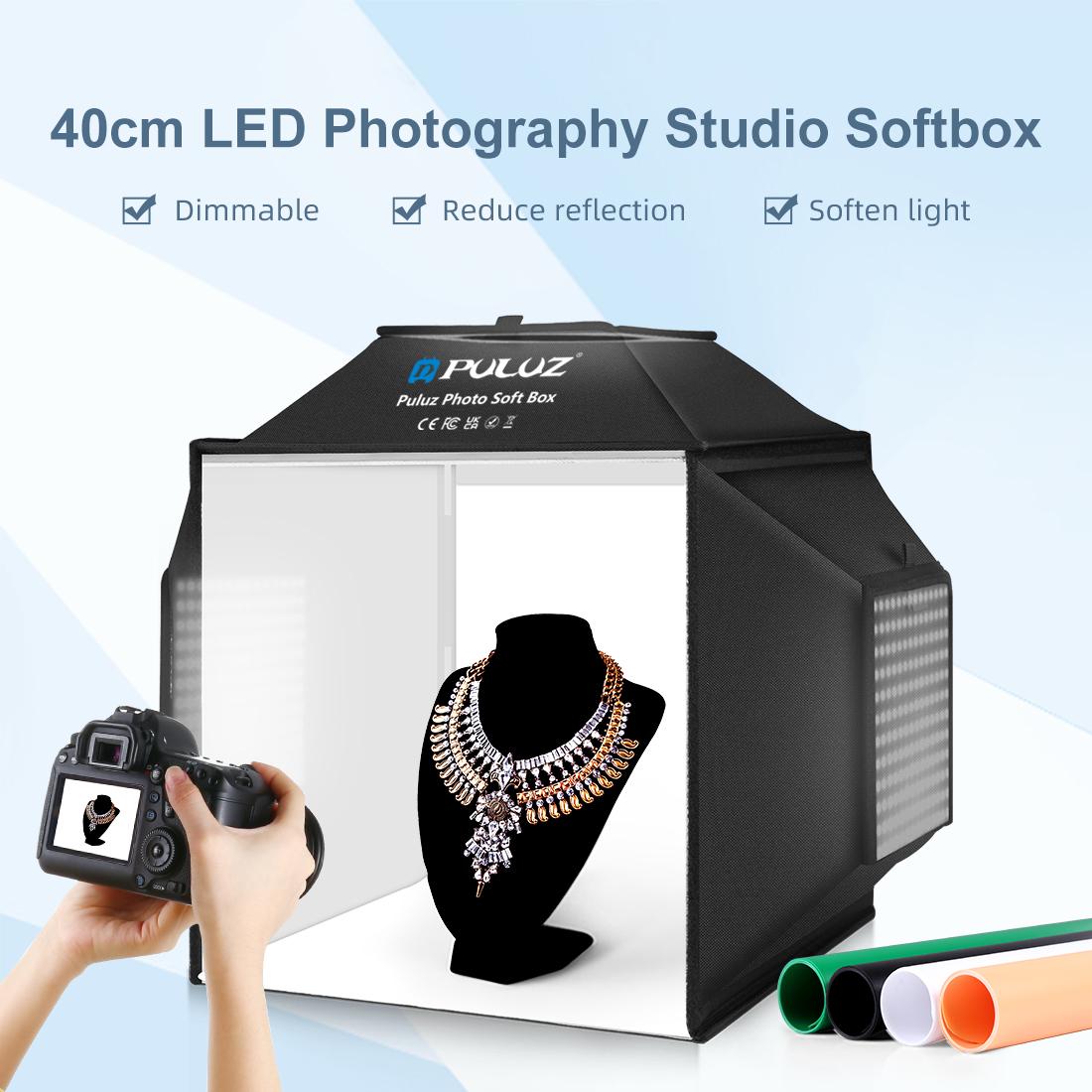 PULUZ 40 ซม.พับ 72W 5500K สตูด - Photography Lighting Kit With Backdrop บทวิจารณ์และราคา
