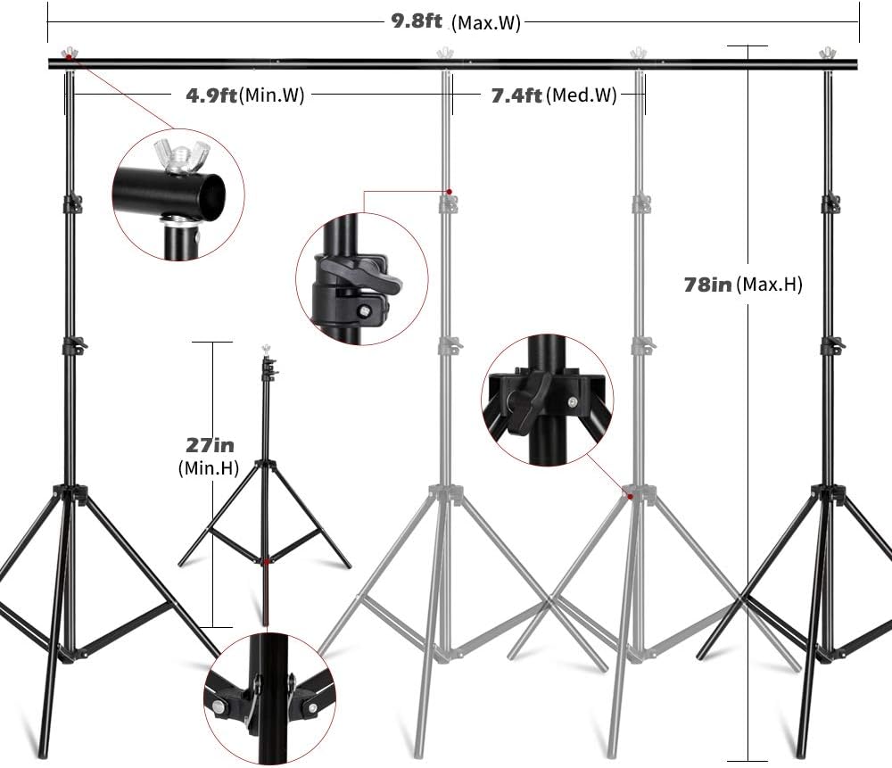 ชุดไฟถ่ายภาพ, กล่องไฟถ่ายภาพพร - Photography Lighting Kit With Backdrop บทวิจารณ์และราคา