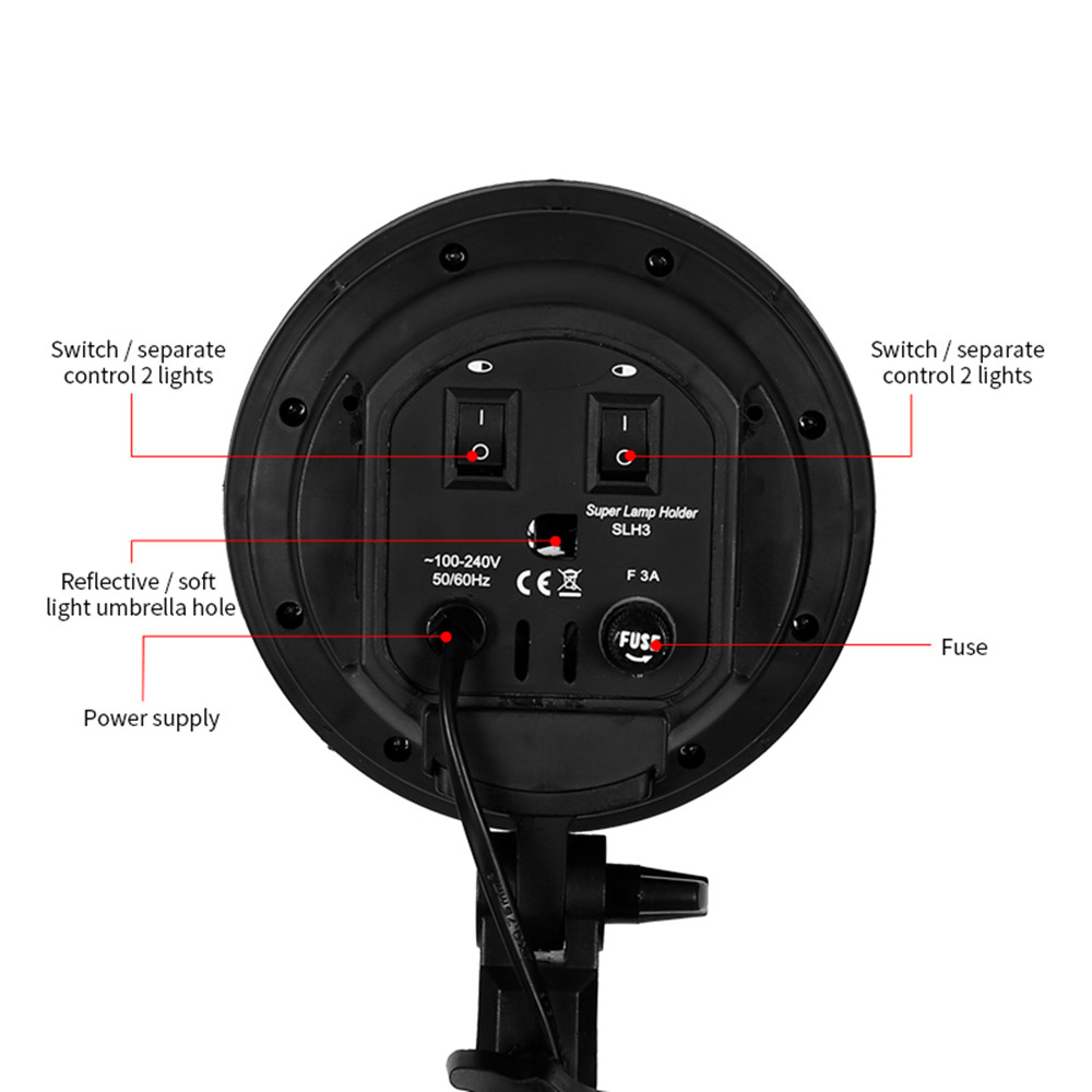 E27 ฐานสี่โคมไฟหลอดไฟใช้สำหรับ - Photography Lighting Softbox บทวิจารณ์และราคา