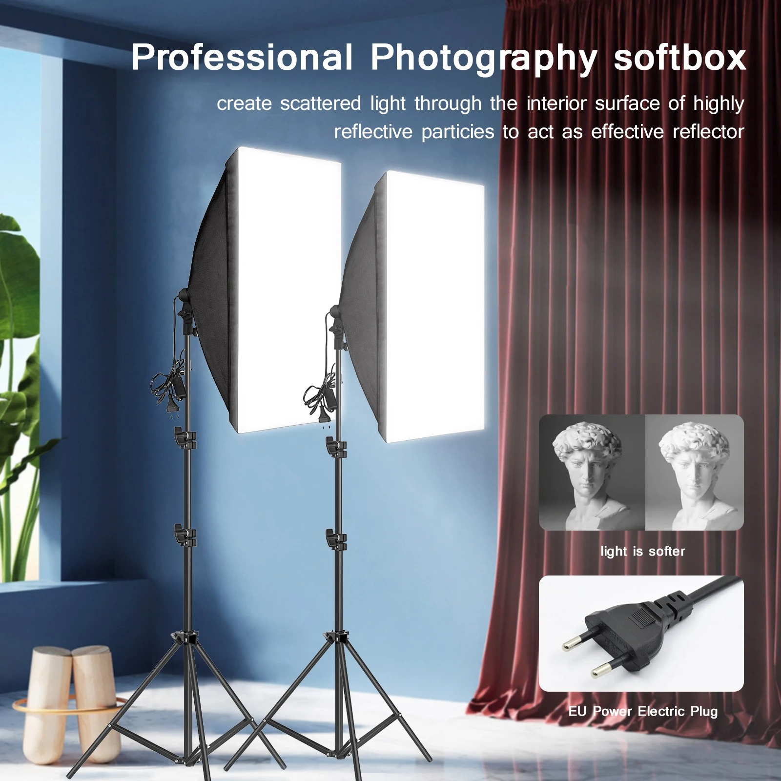 ชุดไฟสตูดิโอสำหรับถ่ายภาพแบบมื - Photography Lighting Softbox บทวิจารณ์และราคา