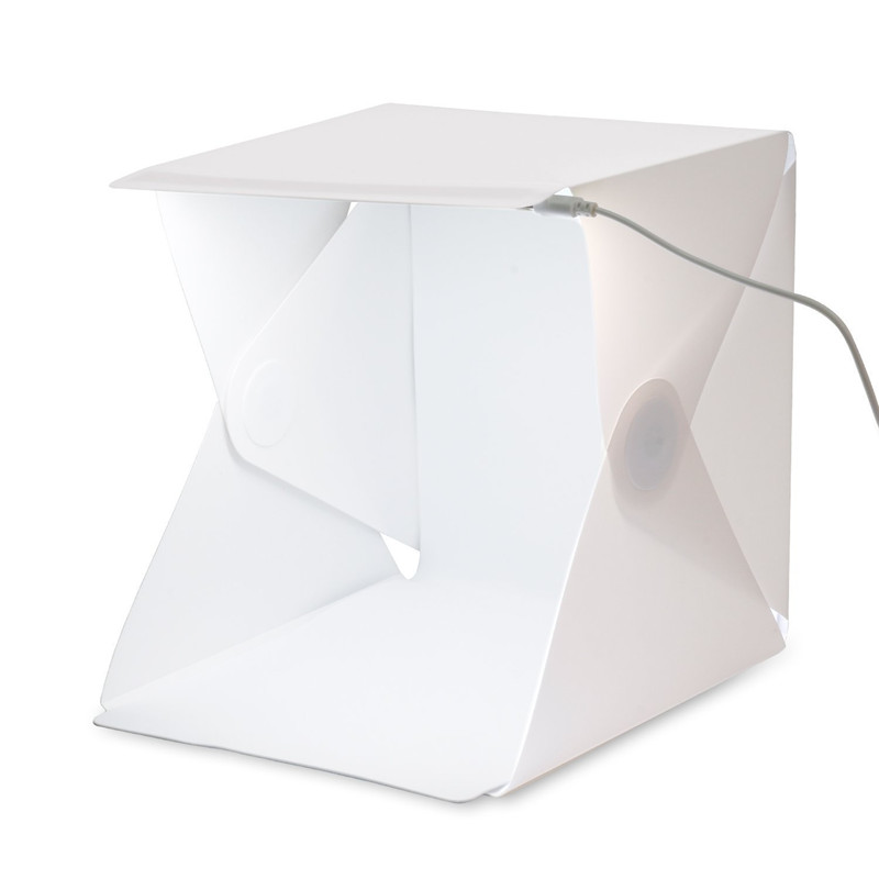 กล่องถ่ายภาพพกพาขนาดเล็กพร้อมฉ - Photography Lighting Kit With Backdrop บทวิจารณ์และราคา