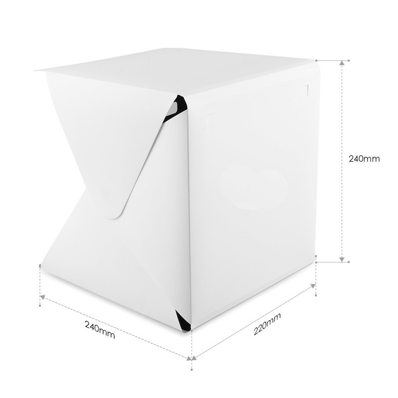 กล่องถ่ายภาพพกพาขนาดเล็กพร้อมฉ - Photography Lighting Kit With Backdrop บทวิจารณ์และราคา