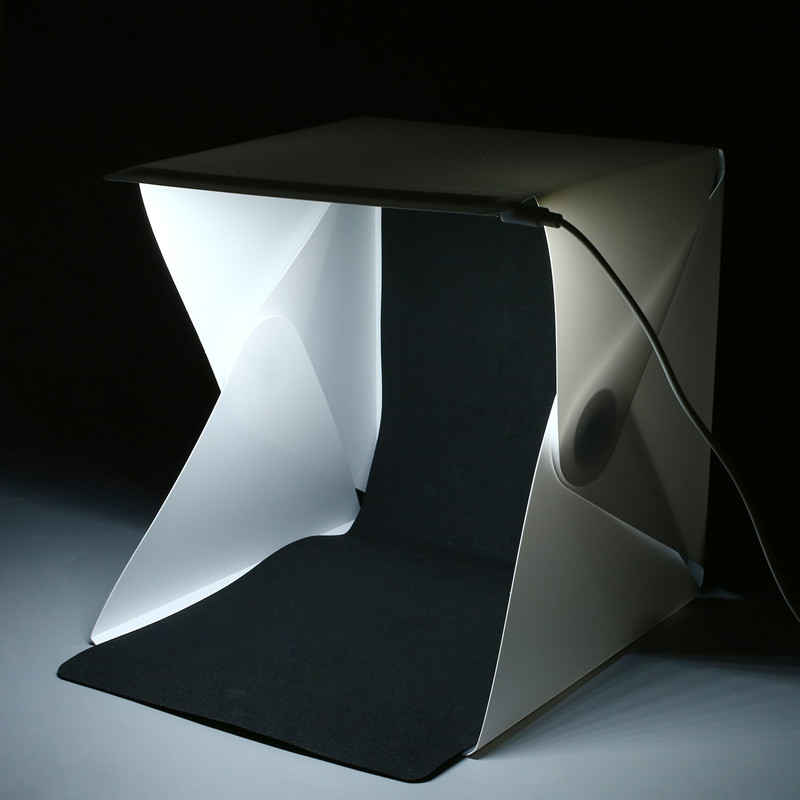 กล่องถ่ายภาพพกพาขนาดเล็กพร้อมฉ - Photography Lighting Kit With Backdrop บทวิจารณ์และราคา
