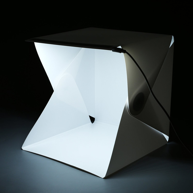 กล่องถ่ายภาพพกพาขนาดเล็กพร้อมฉ - Photography Lighting Kit With Backdrop บทวิจารณ์และราคา
