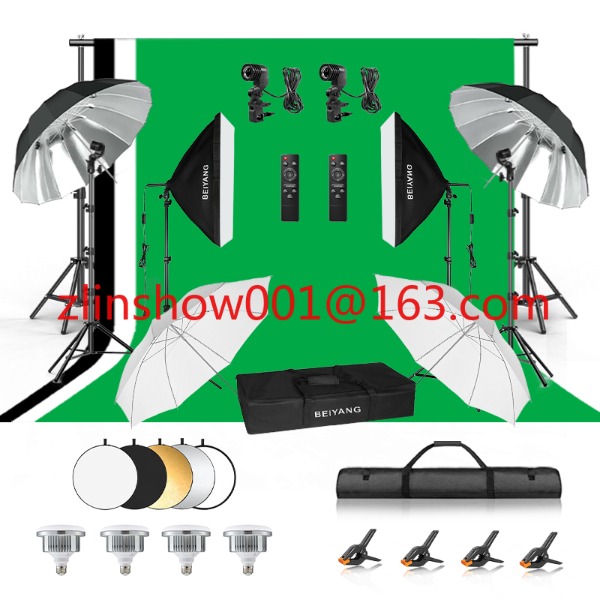 ชุดอุปกรณ์สตูดิโอถ่ายภาพ 2.6*3 - Photography Lighting Kit With Backdrop บทวิจารณ์และราคา