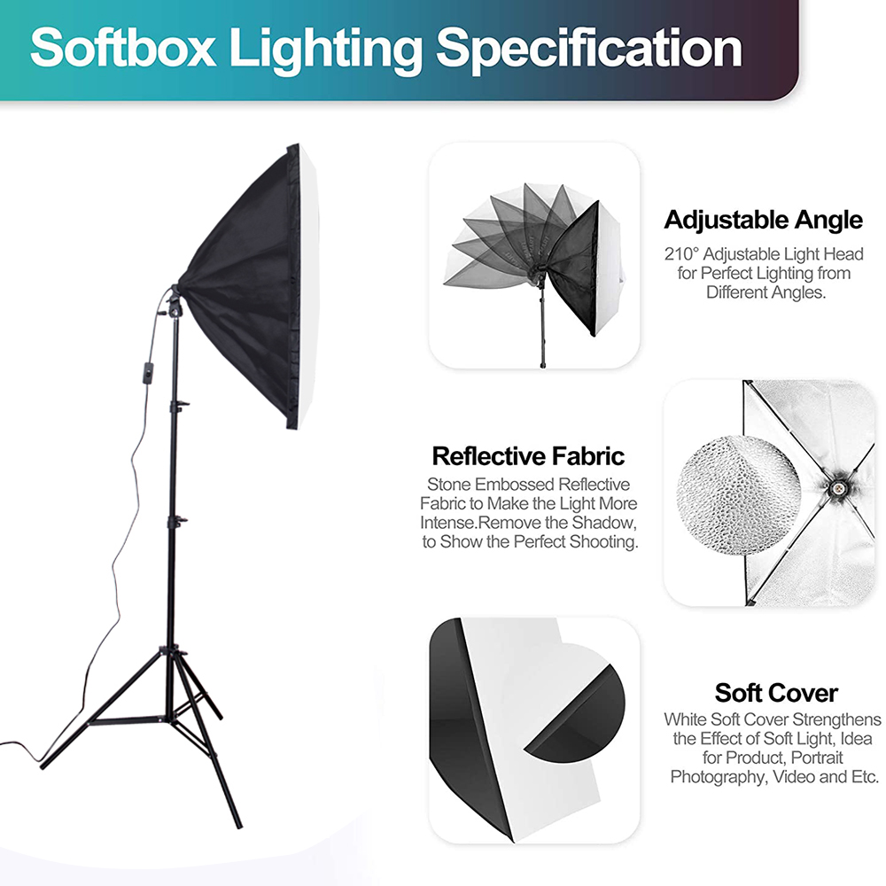 ชุดอุปกรณ์สตูดิโอถ่ายภาพราคาปร - Photography Lighting Kit With Backdrop บทวิจารณ์และราคา