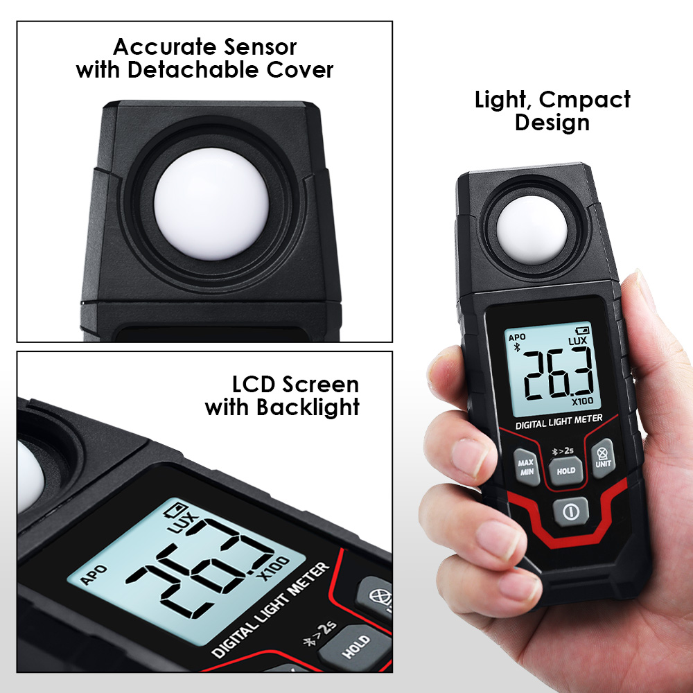 เครื่องวัดแสงดิจิตอลบลูทูธพร้อ - Photography Lighting Meter บทวิจารณ์และราคา