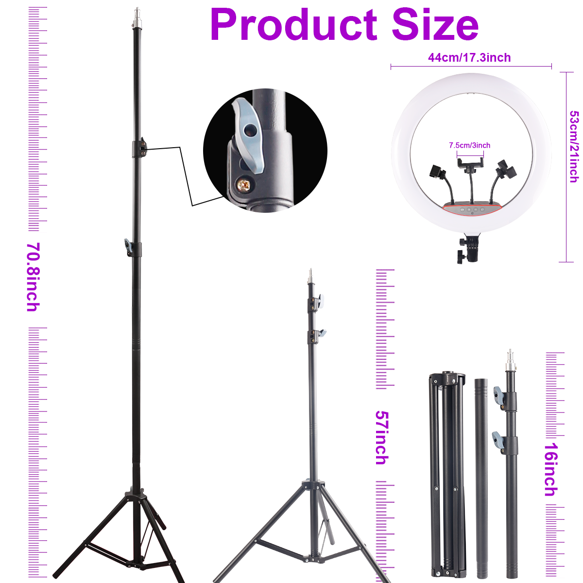 ชุดไฟวงแหวนขนาด 18 นิ้วแบบมืออ - Photography Lighting Online บทวิจารณ์และราคา