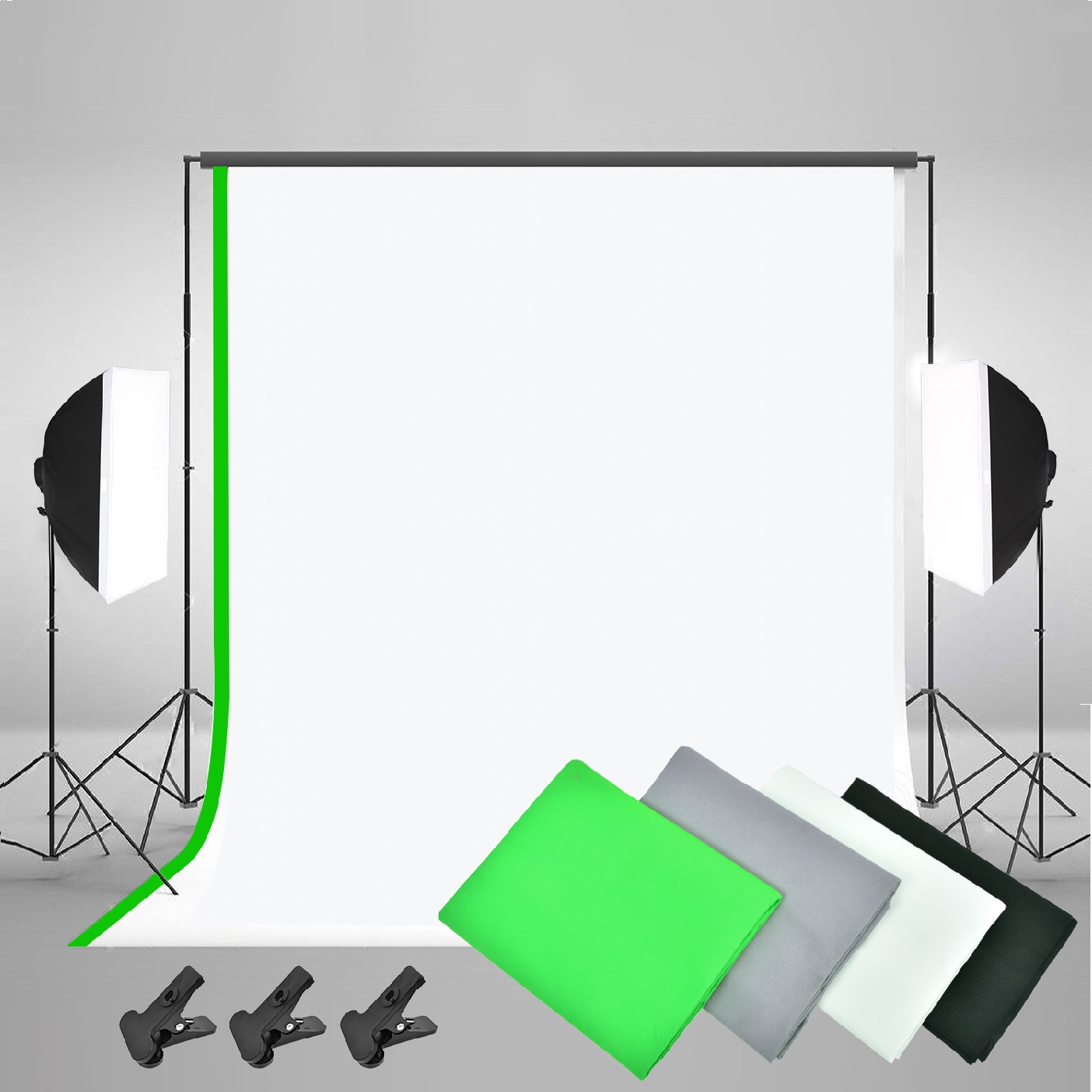 ชุดอุปกรณ์ถ่ายภาพครบชุดสำหรับผ - Photography Lighting Kit With Backdrop บทวิจารณ์และราคา