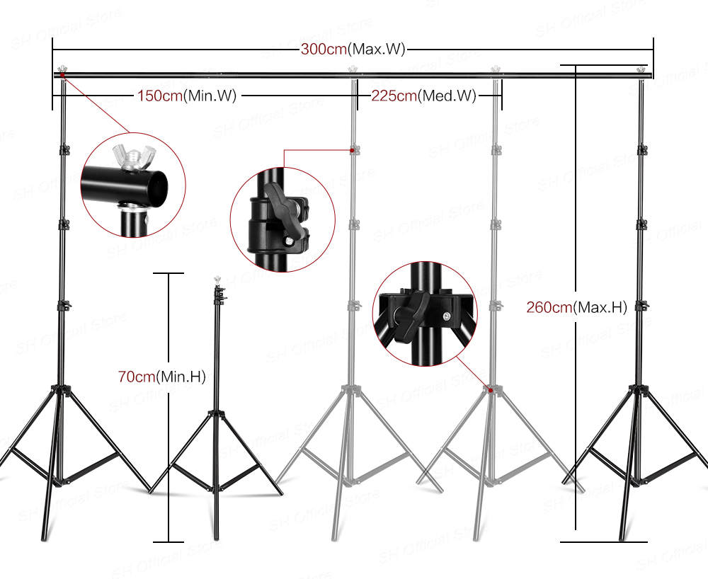 ชุดไฟสตูดิโอถ่ายภาพแบบซอฟต์บ็อ - Photography Lighting Kit With Backdrop บทวิจารณ์และราคา