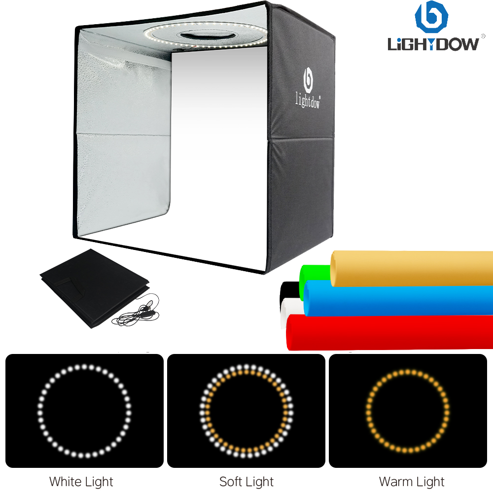 ชุดกล่องไฟถ่ายภาพ Lightdow พร้ - Photography Lighting Kit With Backdrop บทวิจารณ์และราคา